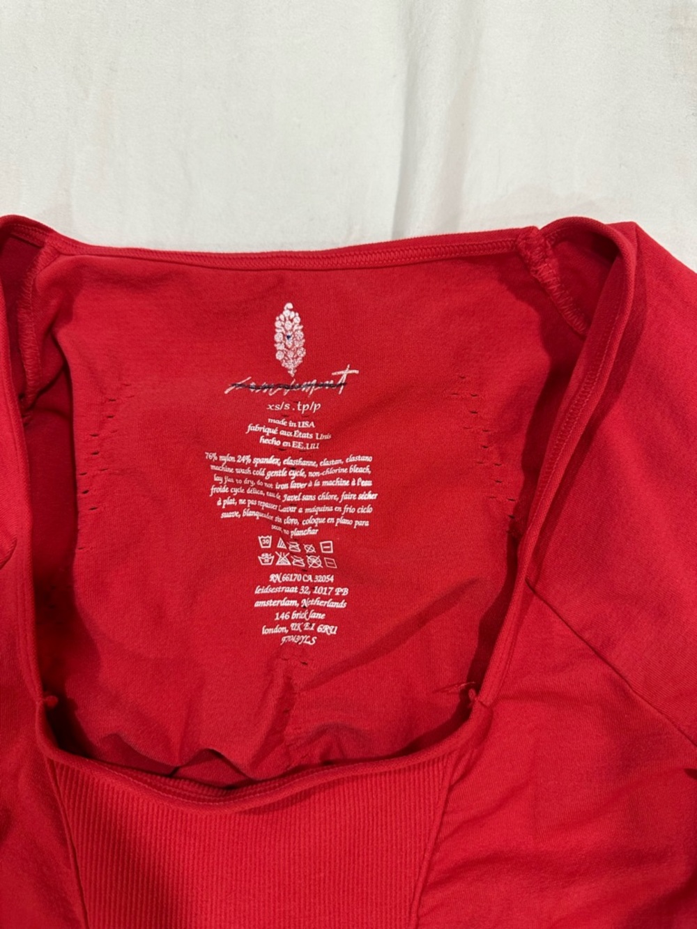Free People Red good Karma Long Sleeve Onesie - Picture 4 of 6
